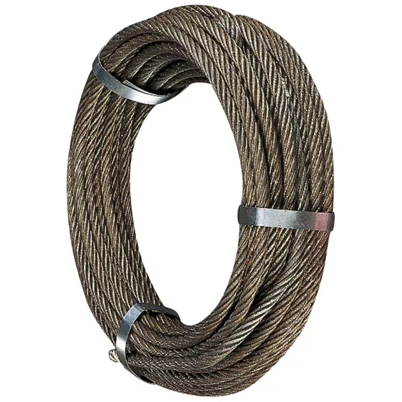 Erdészeti csörlőkötél  6x36 WC, sima vég-kötélhurok, 10 mm / 75 m