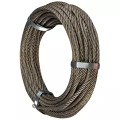 Erdészeti csörlőkötél  6x36 WC, sima vég-kötélhurok, 10 mm / 75 m