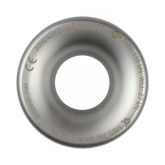 FTC Rigging Ring gyűrű, FR2, 135 kN, belső O 28 mm, külső O 70 mm, kötélcsatorna 20 mm, 136 g.