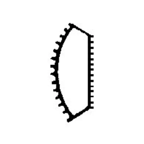 Félkerek ívelt faráspoly 25,5x7,3 mm, 250 mm Félkerek ívelt faráspoly 25,5x7,3 mm, 250 mm