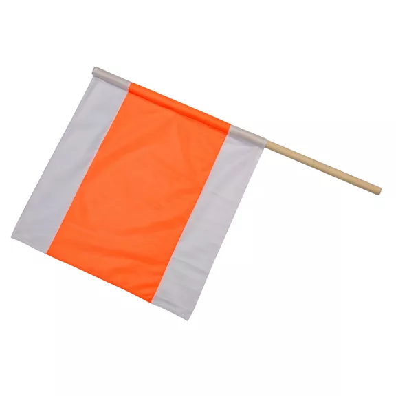 Figyelmeztető zászló (fehér - világító narancs - fehér) 50 x 50 cm