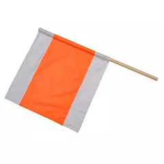 Figyelmeztető zászló (fehér - világító narancs - fehér) 50 x 50 cm
