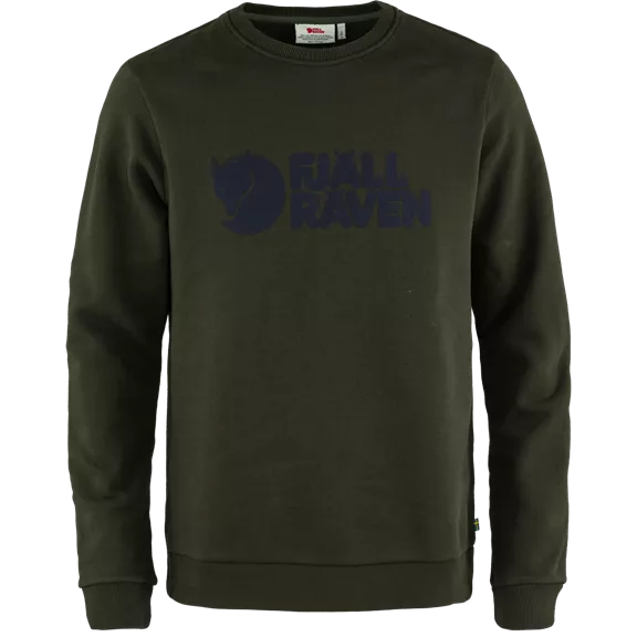Fjällraven Logo Sweater M férfi pulóver, deep forest, S