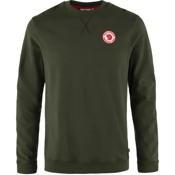 Fjällräven 1960 Logo Badge férfi pulóver, Deep Forest, S