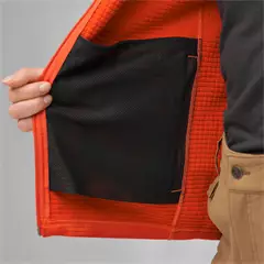 Fjällräven Abisko Grid kapucnis női fleece, Flame Orange, L