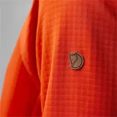 Fjällräven Abisko Grid kapucnis női fleece, Flame Orange, L