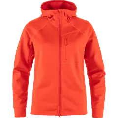 Fjällräven Abisko Grid kapucnis női fleece, Flame Orange, M