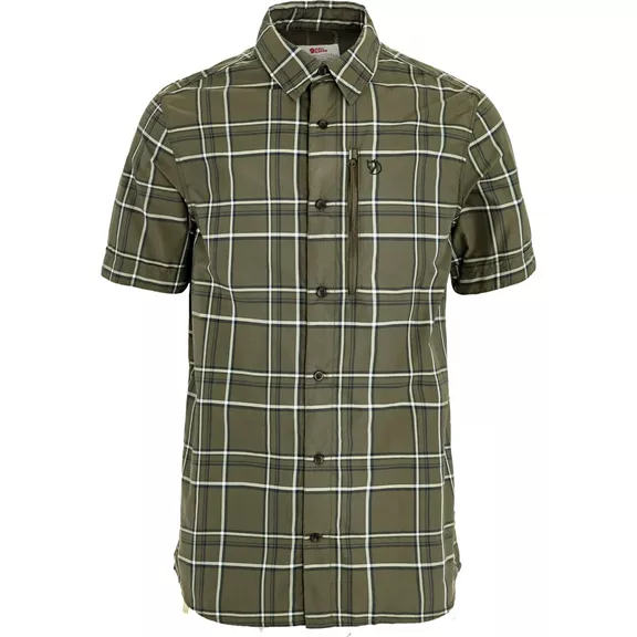 Fjällräven Abisko Hike férfi rövid ujjú túraing, Laurel Green-Chalk White, L