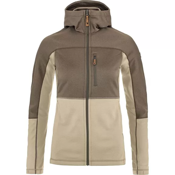 Fjällräven Abisko Trail W női polár felső, Fossil-Suede Brown, M
