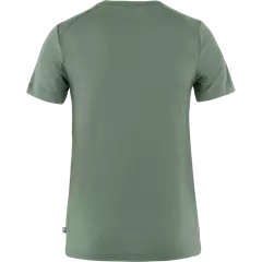 Fjällräven Abisko Wool Fox női póló, Patina Green-Terracotta Brown, S