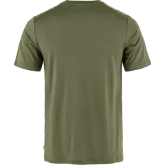 Fjällräven Abisko Wool Logo férfi póló, Laurel Green, XXL