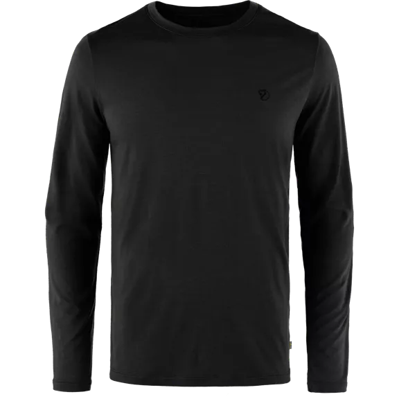 Fjällräven Abisko Wool férfi hosszú ujjú felső, Black, S