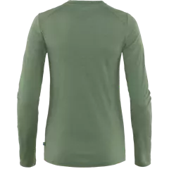 Fjällräven Abisko Wool női h.ujjú póló, Patina Green (614), XL