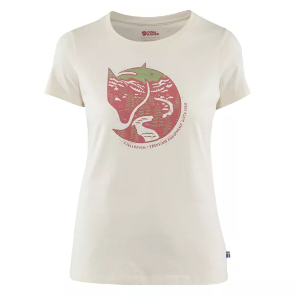 Fjällräven Arctic Fox Print női póló, Chalk White, XS Fjällräven Arctic Fox Print női póló, Chalk White, XS