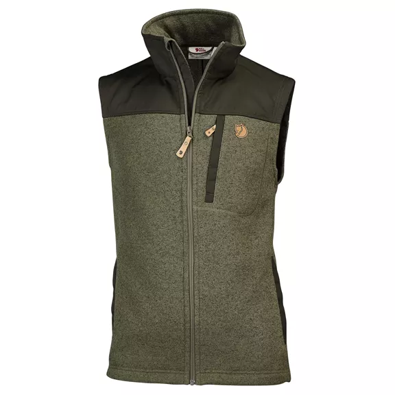 Fjällräven Buck Fleece Vest, 625-662 Laurel Green-Deep Forest, L