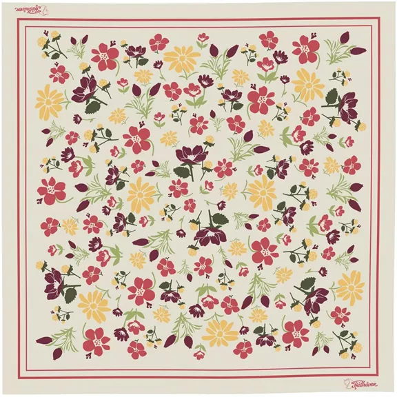 Fjällräven Fjällblomster Bandana kendő 50x50 cm, Chalk White