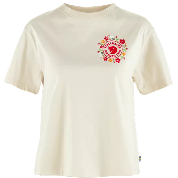 Fjällräven Fjällblomster Logo női póló, Chalk White, XL