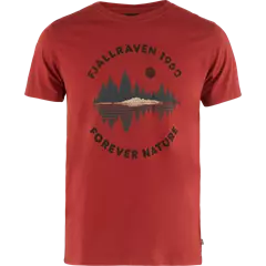 Fjällräven Forest Mirror férfi póló, Deep Red (325), S Fjällräven Forest Mirror férfi póló, Deep Red (325), S