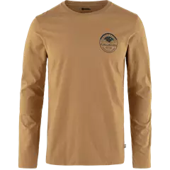 Fjällräven Forever Nature Badge hosszú ujjú férfi póló, Buckwheat Brown, L