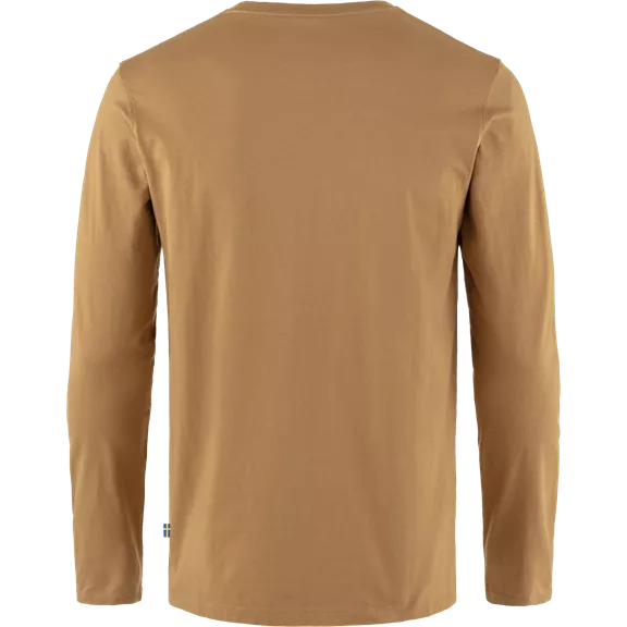 Fjällräven Forever Nature Badge hosszú ujjú férfi póló, Buckwheat Brown, L