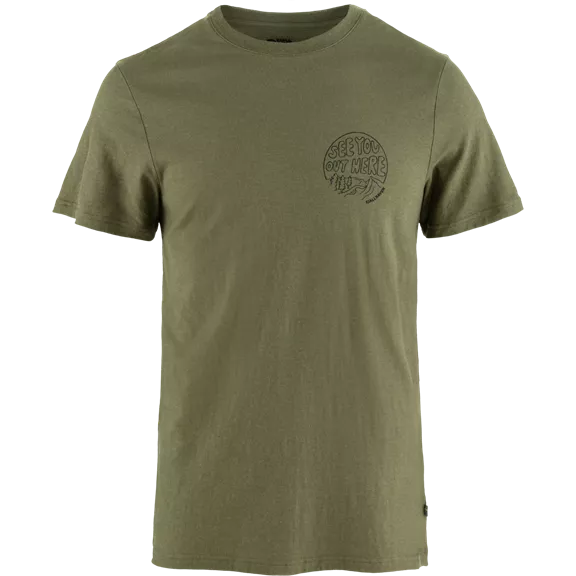 Fjällräven Hemp Blend Out Here férfi póló, Green, M