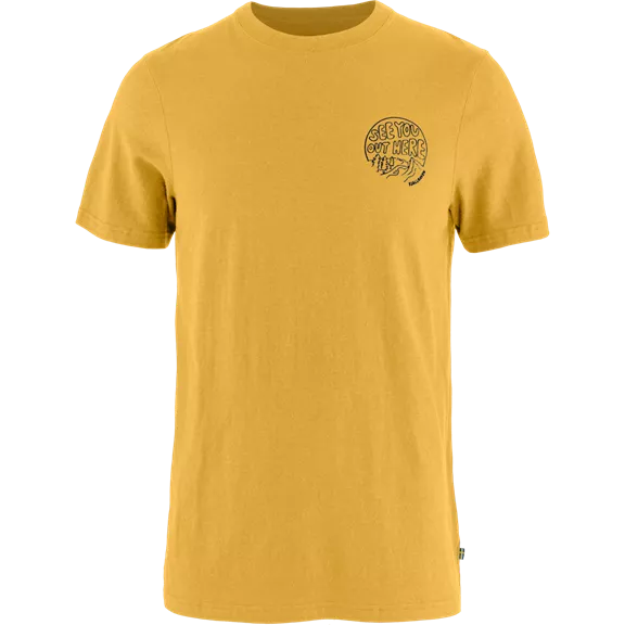 Fjällräven Hemp Blend Out Here férfi póló, Ochre, M