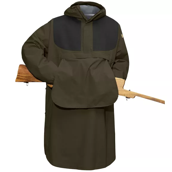 Fjällräven Hunting Eco-Shell poncho, sötét olajzöld/antracit S/M