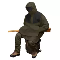 Fjällräven Hunting Eco-Shell poncho, sötét olajzöld/antracit S/M