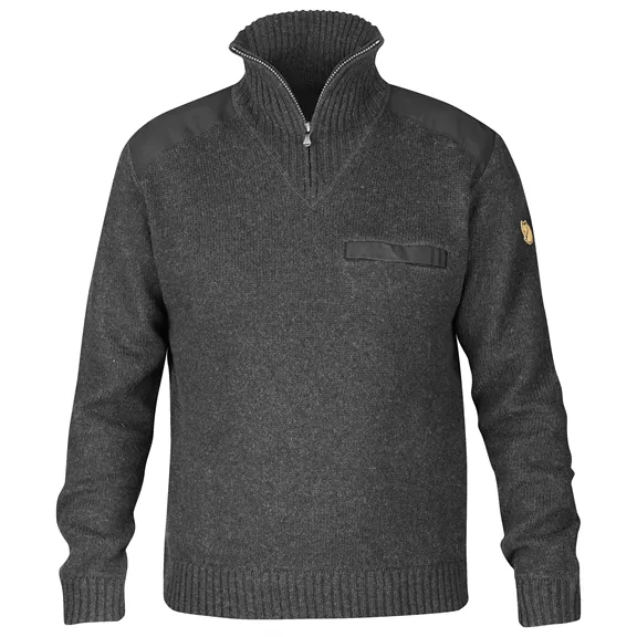 Fjällräven KOSTER pulóver G1000 betétekkel, antracit, M
