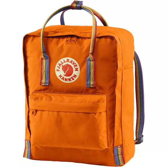 Fjällräven Kanken Rainbow hátizsák, Burnt Orange-Rainbow Pattern (212-907)