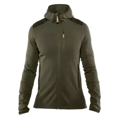 Fjällräven Keb kapucnis fleece, Laurel Green-Deep Forest (625-662), S