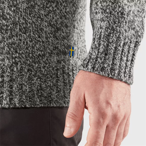 Fjällräven Lada Round-neck kötött férfi pulóver, grey, L