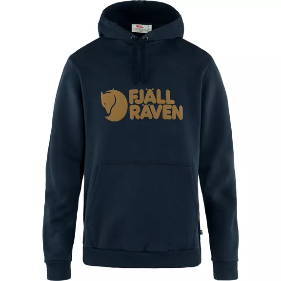 Fjällräven Logo Hoodie kapucnis pulóver, Dark navy, M
