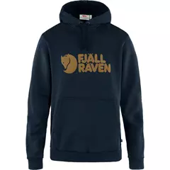 Fjällräven Logo Hoodie kapucnis pulóver, Dark navy, M