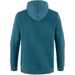 Fjällräven Logo Hoodie kapucnis pulóver, Deep Sea, L
