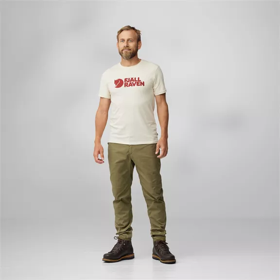 Fjällräven "Logo" póló, Chalk White (113), M