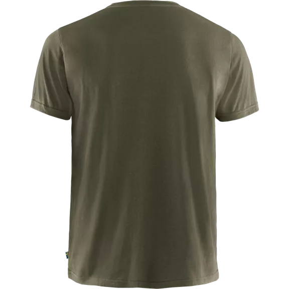 Fjällräven Logo póló, sötét olajzöld, XS