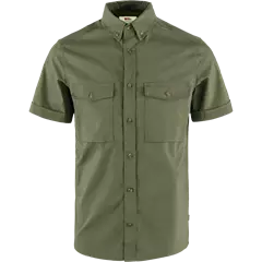 Fjällräven Övik Air Stretch rövid ujjú férfi ing, Laurel Green, L