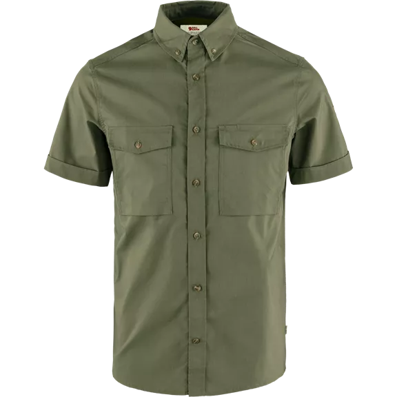 Fjällräven Övik Air Stretch rövid ujjú férfi ing, Laurel Green, L