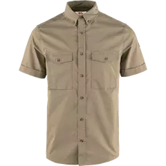Fjällräven Övik Air Stretch rövid ujjú férfi ing, Suede Brown, M