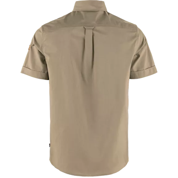 Fjällräven Övik Air Stretch rövid ujjú férfi ing, Suede Brown, S