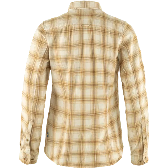 Fjällräven Övik Flannel hosszú ujjú blúz, Chalk White-Dune Beige, L