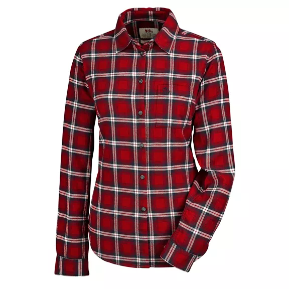 Fjällräven Övik Flannel hosszú ujjú blúz, deep red, XS