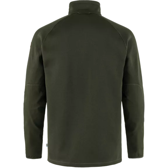 Fjällräven Övik Fleece Half Zip férfi pulóver, Deep Forest, M