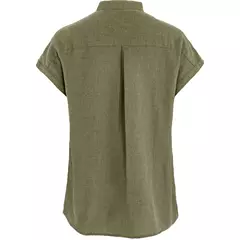 Fjällräven Övik Hemp Shirt SS W női rövid ujjú blúz, Green, XS