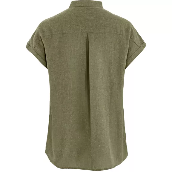 Fjällräven Övik Hemp Shirt SS W női rövid ujjú blúz, Green, XS