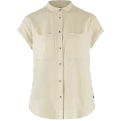 Fjällräven Övik Hemp rövid ujjú blúz, Chalk White, M