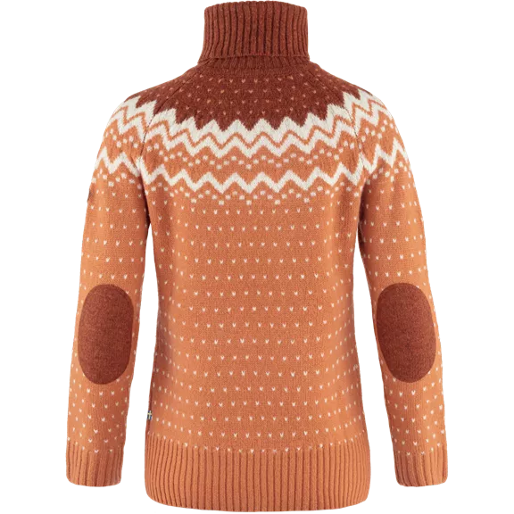 Fjällräven Övik Knit Roller Neck női pulóver, Desert Brown-Autumn Leaf, XS