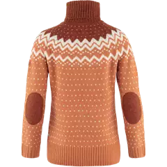 Fjällräven Övik Knit Roller Neck női pulóver, Desert Brown-Autumn Leaf, XS
