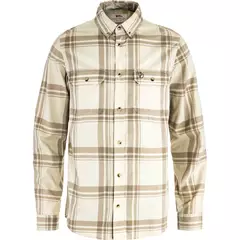 Fjällräven Övik Lite Flannel Shirt férfi hosszú ujjú ing, Chalk White-Fossil, M